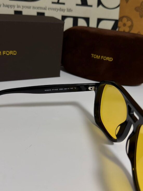 ?TOM FORD Classic Pilot Yellow Lens Night Vision Sunglasses main image 3
